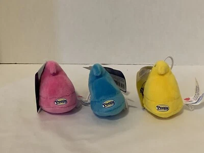 Build A Bear SOLD OUT Easter PEEPS PINK, BLUE, & YELLOW CHICK WRISTIE NWT