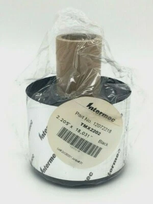 Intermec Thermal Ribbon 2.2" x 1500' Black Wax-Resin 12-Pack 12072218 *NEW* - Image 1 of 4