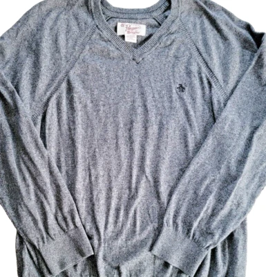 Suéter Original Penguin Para Hombre 100% Algodón Pima - Gris Carbón - Talla XL---4073 Foto 1 de 4