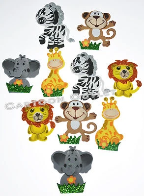 10 BABY SHOWER SAFARI FAVORES ESPUMA DECORACIÓN CENTRO RECUERDOS ANIMALES REGALO Foto 1 de 4