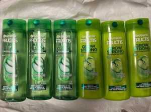 6 Garnier Fructis (3) Grow Strong Apple (3) Pure Clean w Vitamins Shampoo 12.5OZ - Picture 1 of 3