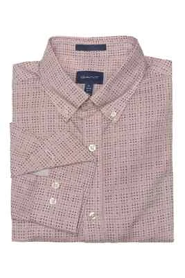 Camisa con botones con estampado de firma roja caoba GANT 3006160 talla M nueva con etiquetas Foto 1 de 4