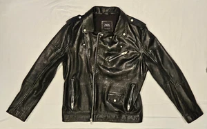 Lederjacke Damen Zara Biker schwarz in XL Echtleder - Bild 1 von 9