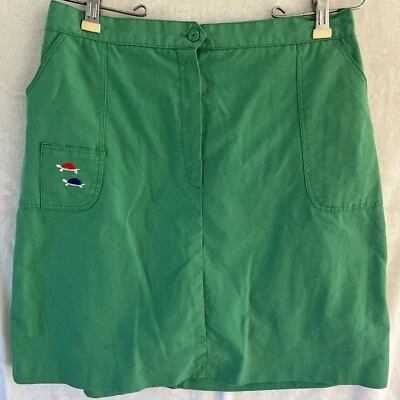 Camiseta de golf vintage Skort mediana* falda profesional verde kelly bordada tortugas Foto 1 de 4