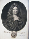 JACOB GOLE 1660 - 1737 . MEZZOTINT " LUDOVICUS WOLZOGEN " .