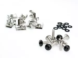 Revestimiento de tornillos BMW Aprilia Rs 125 K1200 Pegaso abrazaderas negras acero inoxidable - Imagen 1 de 3