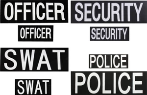 Officer, Security, Swat, Police Patch Sets Hook Back - Small & Large Patches - Picture 1 of 6