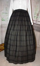 New Ladies Victorian Outlander Skirt Civil Costume check Steampunk Fancy dress