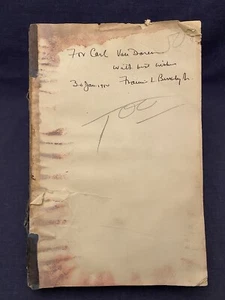 SIGNED Francis L Berkeley Jr The Jefferson Papers University of Virginia 1950 - Picture 1 of 8