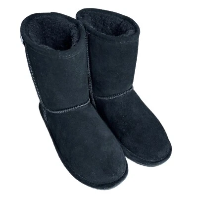 Bearpaw Botas Emma Juveniles Mezcla Lana Gamuza Cuero Botas 4W Foto 1 de 4