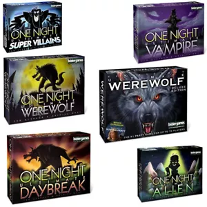 Board Games One Night Ultimate Daybreak Vampire Alien Super Villains Card Game - Picture 1 of 22