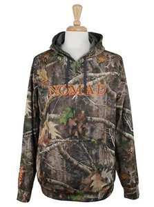 Nomad Men's Camo Hoodie Hunting Fleece Lined Camouflage Pullover Kangaroo Pocket - Picture 1 of 17