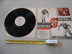 VERY RARE 1963 NEBRASKA UNIVERSITY FOOTBALL 33 LP RECORD GAME BROADCASTS BIG RED - Picture 1 of 7