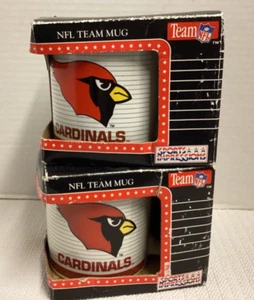 VTG Set Of 2 Boxed Arizona Phoenix Cardinals Coffee Mug NFL Sport Impressions - Picture 1 of 19