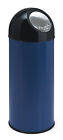 Abfallbehlter mit Druckdeckel 55 Liter, Blau, Schwarz