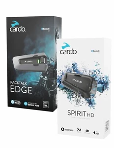 Bundle Cardo Packtalk EDGE/SPIRIT-HD duo motorcycle intercom Fast Shipping in 3- - Picture 1 of 3