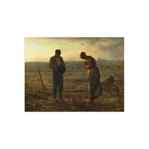 Stampa su Tela su Carta Poster o Quadro Jean-François Millet The Angelus - Picture 1 of 2