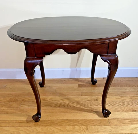 Ethan Allen Georgian Court Round Side Table Accent End Table Cover