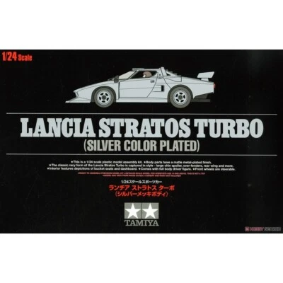Tamiya 25418 Lancia Stratos Turbo (Silver Color Plated) Kit Montaggio 1/24 Nuova - Immagine 1 di 2