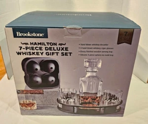 BROOKSTONE 7pc Hamilton Deluxe Whiskey Gift Set NIB - Picture 1 of 13