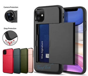 For Apple iPhone11,11pro Max Wallet Card Holder Shockproof Heavy Duty Case Cover - Picture 1 of 12