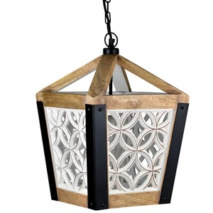 Autumn Alley Farmhouse Lantern Pendant Light Lamp, Cottage Decor (Large) - Picture 1 of 8