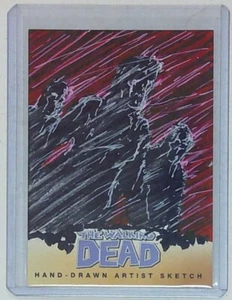 WALKING DEAD COMIC SKETCH CARD SET 2: ZOMBIE: ARTIST BEN HANSEN? BH 02 - Picture 1 of 2