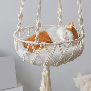 Cat Hammock Macrame Hanging Swing Cat Dog Bed Basket Home Pet Cat Accessories 