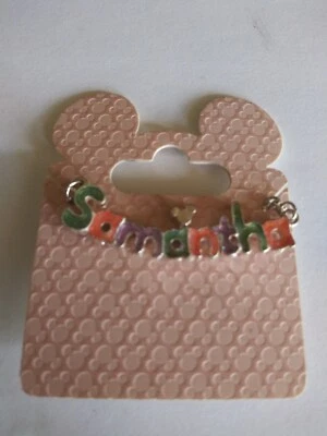 Disney Personalized Silver Tone Name Necklace "Samantha" - Image 1 of 4