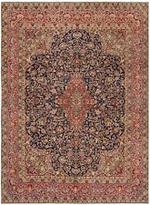 Kerman Handgeknüpfter Perserteppich 368 x 272 cm-Fine,Orient,Carpet,rug,Blau