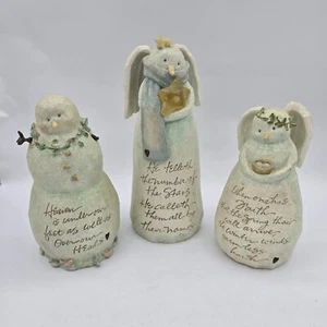 Lotto 3 statuine angelo pupazzo di neve fondazioni ENESCO 118284 118285 118283 - Foto 1 di 11