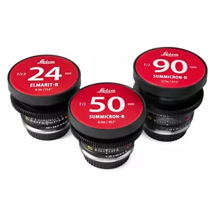 Leica R SUMMICRON Duclos 3-Lens CineSet 24/50/90 Late '80s Lenses Canon EF/EOS - Picture 1 of 5
