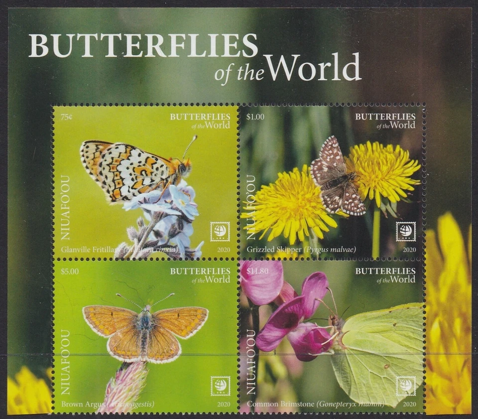 Niuafo'ou (2020) Butterflies of the World, Part I, Large Stamp - BK/4, Top - Image 1 of 1