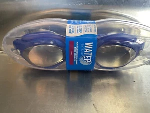 Water Sun & Fun Air-Cushioned Silicone Swimming Goggles Adult 12+ BLUE/MIRROR - Picture 1 of 3