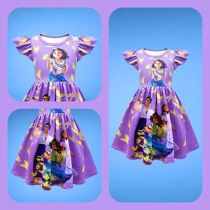 Toddler Girls Purple Character Princess Short Sleeve Dress Size US-4/5 - Picture 1 of 12