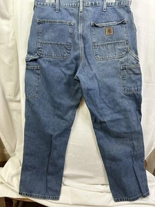 Carhartt Y2K Carpenter Jeans Size 34 x 30 Loose Original Fit Work Pants B13-DPS - Picture 1 of 15