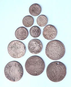Austro-Hungarian. Leopold 1 - Collection of 12 Coins. 1 - 15 Kreuzers, 1672-1704 - Picture 1 of 2