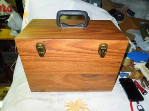 Vintage Bowen’s Sportsman Bay Ranger Wooden Tackle Box In Unused New Condition - Picture 1 of 17