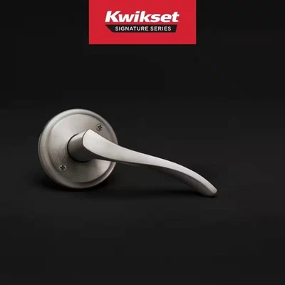 Lote de 2 - Manija de puerta sedona de níquel satinado para diestros onda redonda media ficticia Foto 1 de 4