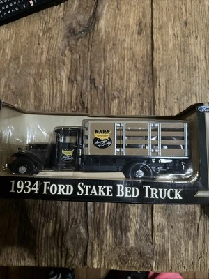 1934 Ford Stake Bed Truck NAPA Auto Parts Delivery 1:24 Diecast Crown Premium - Image 1 of 4