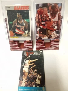 SCHÖN 1987-88 Fleer #30 Clyde Drexler & Flair & Card Portland Trailblazers - Bild 1 von 8