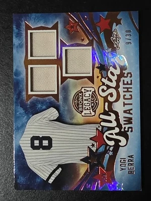 2024 Leaf Bronx Legacy Yogi Berra 9/30 All-Star Muestras Triple Juego Usado Reliquia Foto 1 de 4