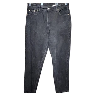 Levis 560 Damen Größe 16 L Loose Fit Straight Leg Jeans Schwarz Denim Vintage - Bild 1 von 13