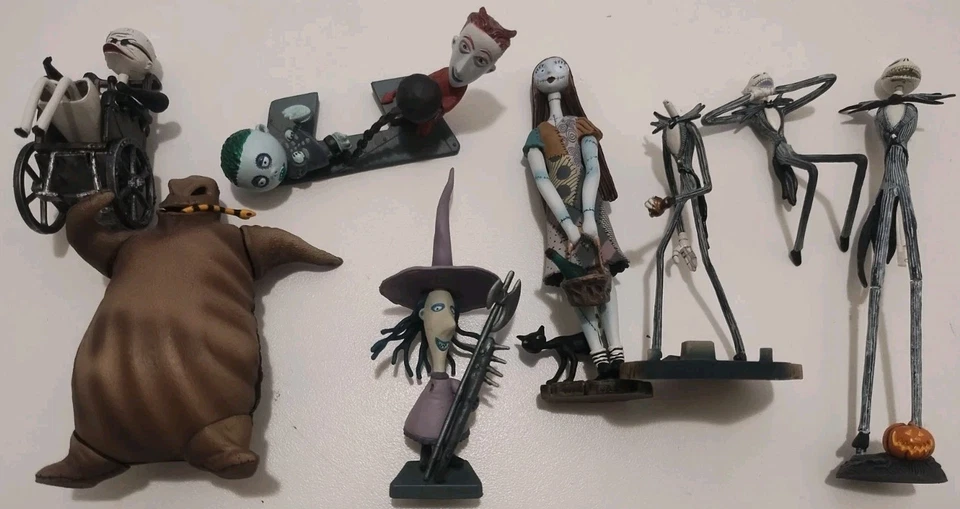 Nightmare Before Christmas Jack Skellington Sally Statue Figures Yujin Lot - Image 1 of 4