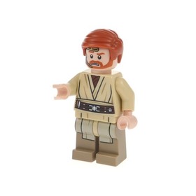 1X Lego Minifigure SW Obi-Wan Kenobi Double Face Headset Hair 75135 SW0704