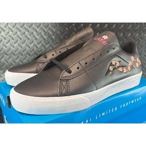 Lakai X Nico Hiraga Newport Cherry Blossum Sneakers mens size 10 Black leather - Picture 1 of 8