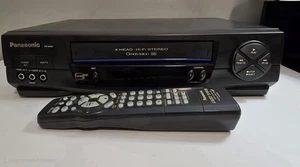 Panasonic Omnivision Blue Line Magnétoscope 4 Têtes Hi-Fi Vidéo PV-9451 avec Télécommande Fonctionne - Photo 1/8