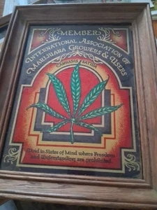 Gile Nash?Members International Association Marijuana Growers &users Framed... - Picture 1 of 2