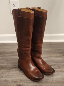 Frye Paige hohe braune Reitstiefel Größe 6 - Bild 1 von 9