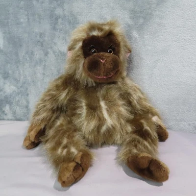 Vintage Ty Inc 2004 Plush Monkey Stuffed Animal Brown Long Fur 13" Soft Toy Cute - image 1 of 4